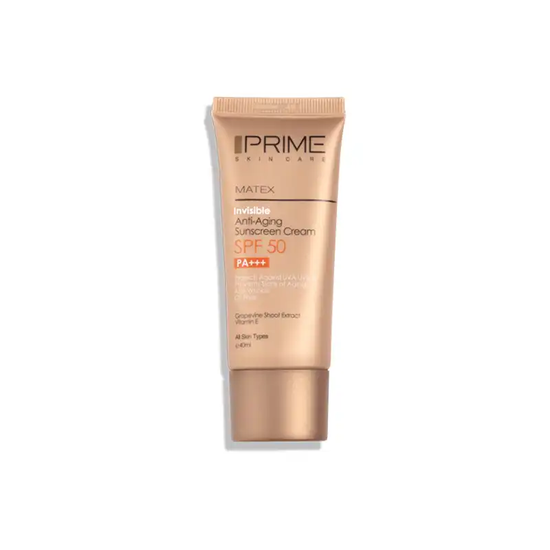 کرم ضدآفتاب جوان‌کننده SPF50 فاقد رنگ پرایم